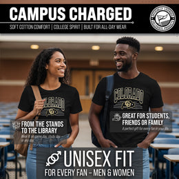 Colorado Buffaloes NCAA Adult Unisex Overtime Classics T-Shirt - Black