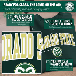 Colorado State Rams Adult Tackle Twill Crewneck - Green