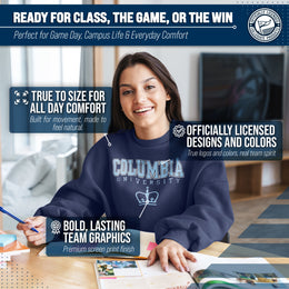 Columbia Lions Campus Colors Adult Arch & Logo Soft Style Gameday Crewneck Sweatshirt  - Navy