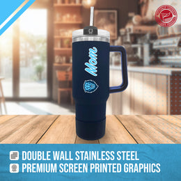 Columbia Lions Collegiate 40oz Stainless Steel Travel Tumbler with Handle for Mom - Navy