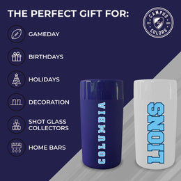 Columbia Lions College and University 2-Pack Shot Glasses - Team Color