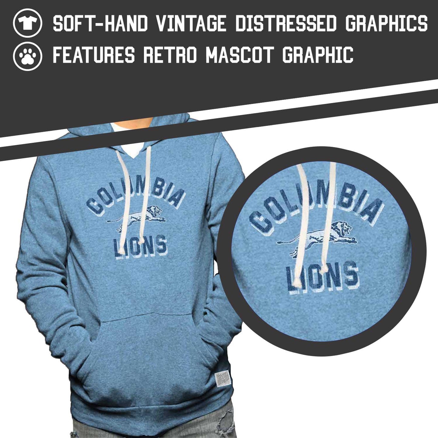 Columbia Lions Adult University Hoodie - Carolina Blue