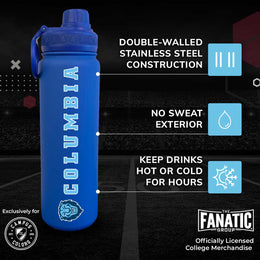 Columbia Lions NCAA Stainless Steel Water Bottle - Royal