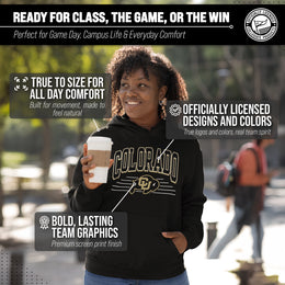 Colorado Buffaloes NCAA Adult Unisex Overtime Classics Hooded Fleece Sweatshirt - Black