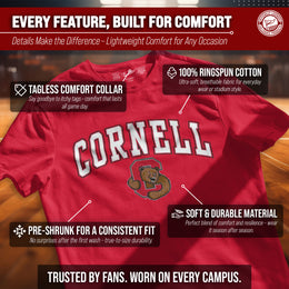 Cornell Big Red NCAA Adult Gameday Cotton T-Shirt - Red