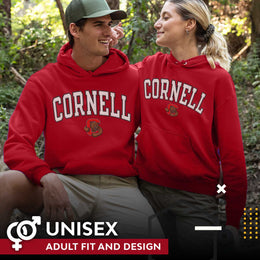 Cornell Big Red NCAA Adult Tackle Twill Hooded Sweatshirt - Red