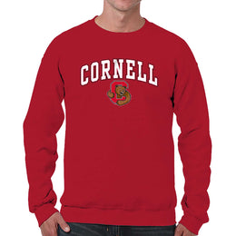 Cornell Big Red Campus Colors Adult Arch & Logo Soft Style Gameday Crewneck Sweatshirt  - Red
