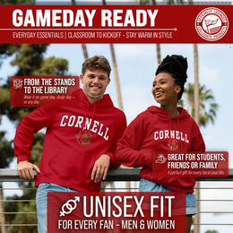 Cornell Big Red Campus Colors Adult Arch & Logo Soft Style Gameday Hooded Sweatshirt  - Red