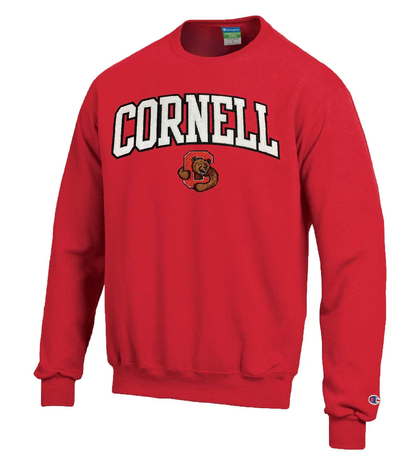 Cornell Big Red Adult Tackle Twill Crewneck - Red