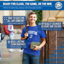 Creighton Bluejays NCAA Adult Gameday Cotton T-Shirt - Royal