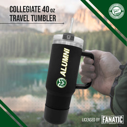 Colorado State Rams Collegiate 40oz Stainless Steel Travel Tumbler with Handle for Alumni - Black