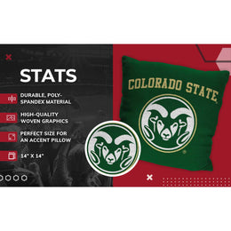 Colorado State Rams NCAA Decorative Pillow - Green