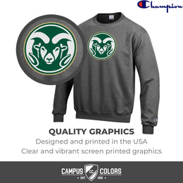 Colorado State Rams Adult Mascot Fleece Crewneck - Charcoal