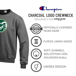 Colorado State Rams Adult Mascot Fleece Crewneck - Charcoal