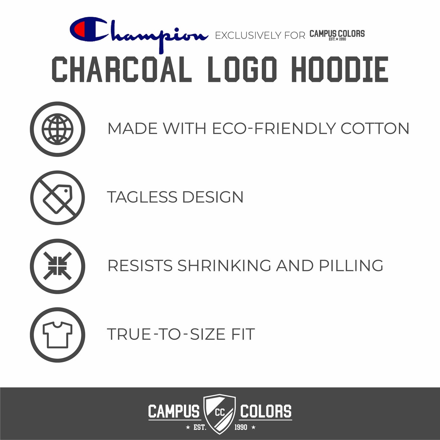 Colorado State Rams Adult Mascot Fleece Hooded Sweatshirt - Charcoal