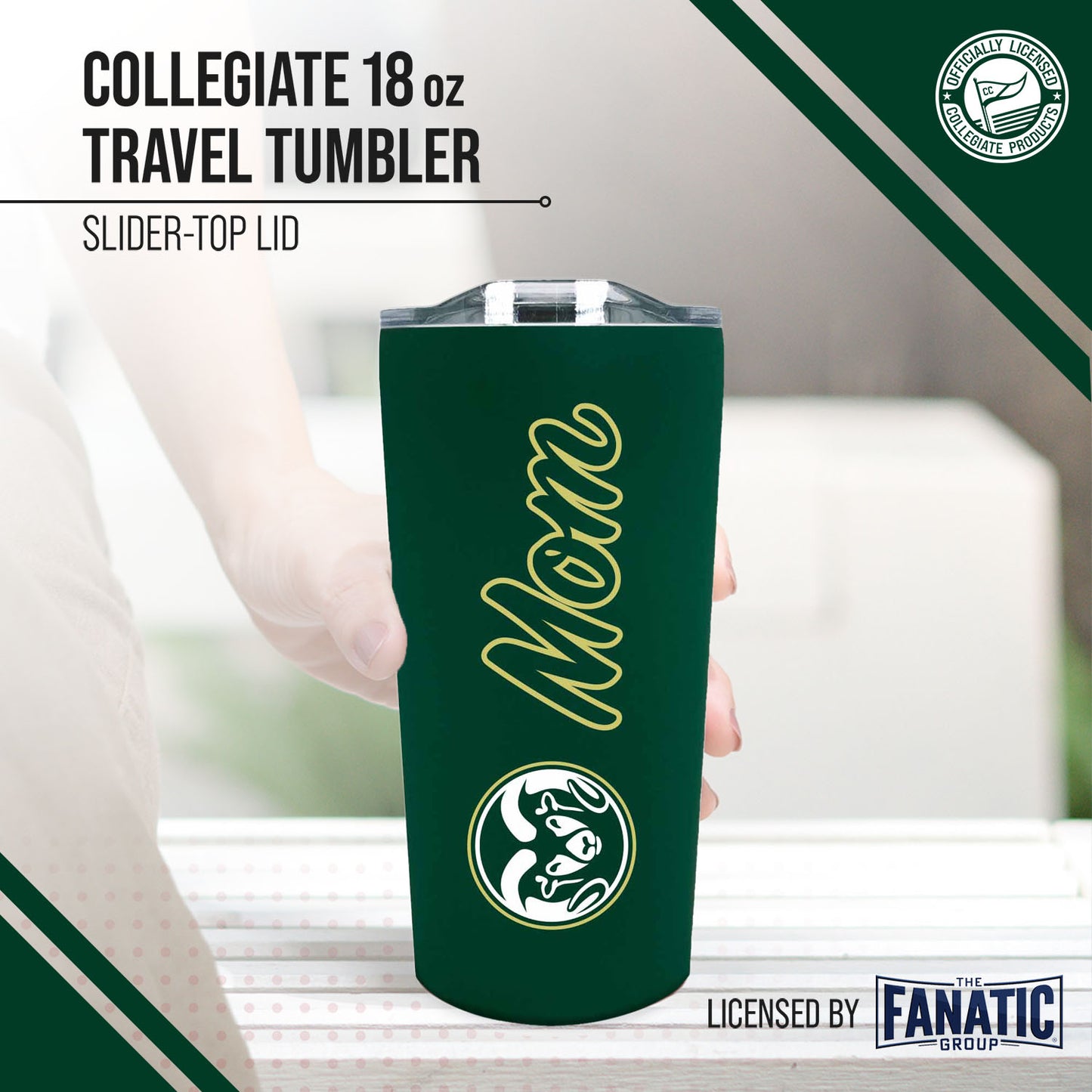 Colorado State Rams NCAA Stainless Steel Travel Tumbler for Mom - Green