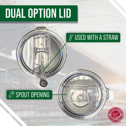 Colorado State Rams NCAA Stainless Steel 20oz Roadie With Handle & Dual Option Lid With Straw - White