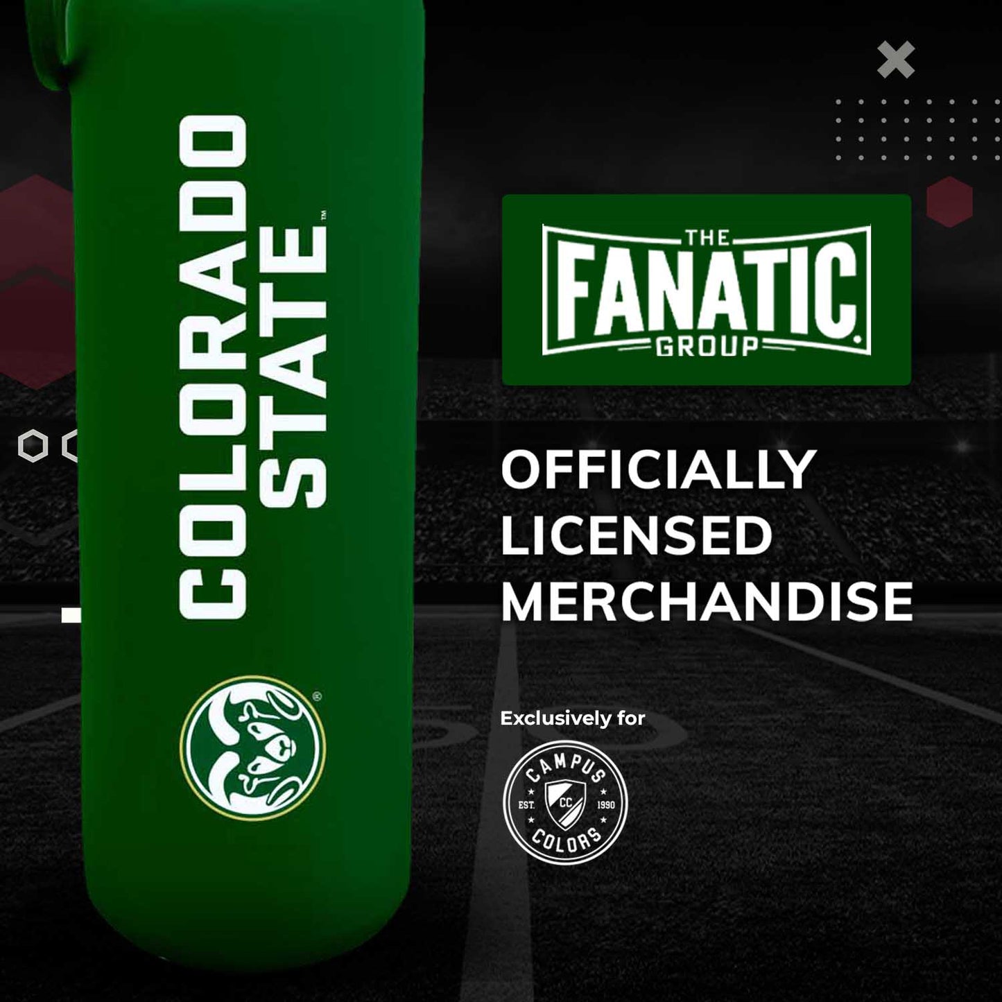 Colorado State Rams NCAA Stainless Steel Water Bottle - Green