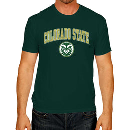 Colorado State Rams  Arch and Logo Short Sleeve T-shirt - Green