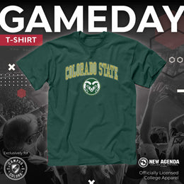 Colorado State Rams  Arch and Logo Short Sleeve T-shirt - Green