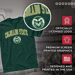 Colorado State Rams  Arch and Logo Short Sleeve T-shirt - Green