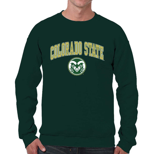 Colorado State Rams Adult Arch & Logo Soft Style Gameday Crewneck Sweatshirt - Green