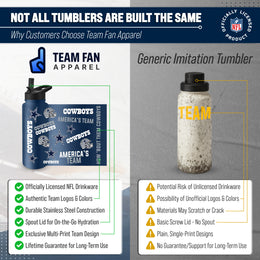 Dallas Cowboys NFL 34Oz Native Quencher Water Bottle - Navy