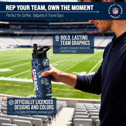 Dallas Cowboys NFL 34Oz Native Quencher Water Bottle - Navy