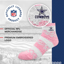 Dallas Cowboys NFL Cozy Soft Slipper Socks - Pink
