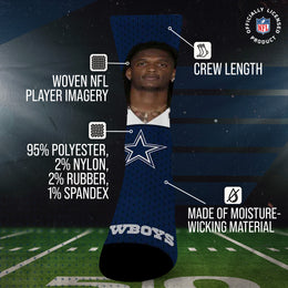 Dallas Cowboys NFL Youth Roster Player Crew Socks - NAVY #4