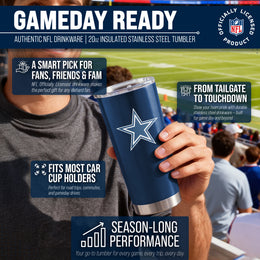 Dallas Cowboys NFL 20oz Gameday Stainless Steel Tumbler - Navy