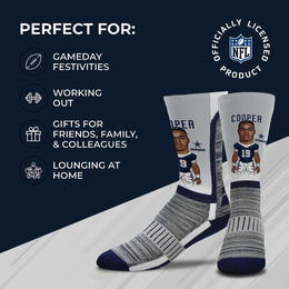 Dallas Cowboys NFL Adult V Curve MVP Player Crew Socks - Sport Gray #19