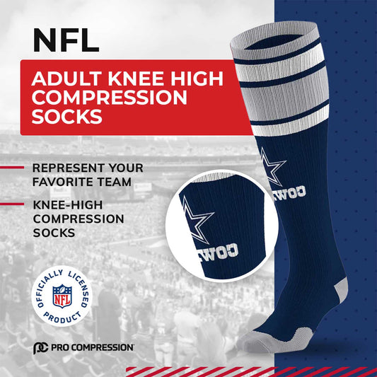 Dallas Cowboys NFL Adult Knee High-Performance Socks - Navy