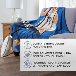 Dallas Mavericks NBA Hi-Def Luka Don?i? Silk Blanket - White