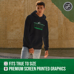 Dallas Stars NHL Adult Heather Charcoal True Fan Hooded Sweatshirt Unisex - Charcoal