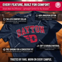Dayton Flyers NCAA Adult Gameday Cotton T-Shirt - Navy