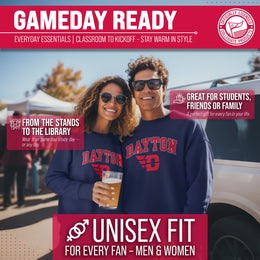 Dayton Flyers Adult Arch & Logo Soft Style Gameday Crewneck Sweatshirt - Navy
