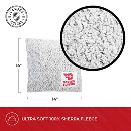 Dayton Flyers Two Tone Sherpa Throw Pillow - Team Color
