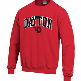 Dayton Flyers Adult Tackle Twill Crewneck - Red