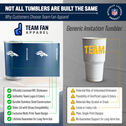 Denver Broncos NFL 20oz Gameday Stainless Steel Tumbler - Carrot Orange