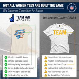 Denver Broncos NFL Womens Vintage Charm Tag-Less Soft T-Shirt - Birch