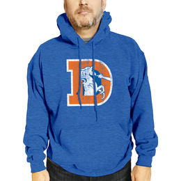 Denver Broncos NFL Adult Unisex Modern Throwback Ultra Soft Fleece Hooded Sweatshirt - Royal