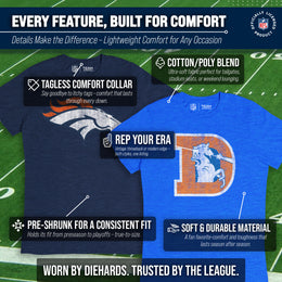 Denver Broncos NFL Modern Throwback T-shirt - Royal