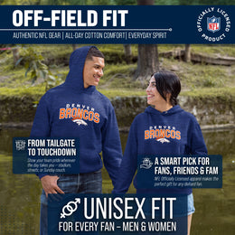 Denver Broncos NFL Adult Unisex Starting Fresh Ultra Soft Fleece Hooded Sweatshirt - Navy
