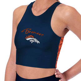 Denver Broncos NFL Women's Sports Bra Activewear - Navy