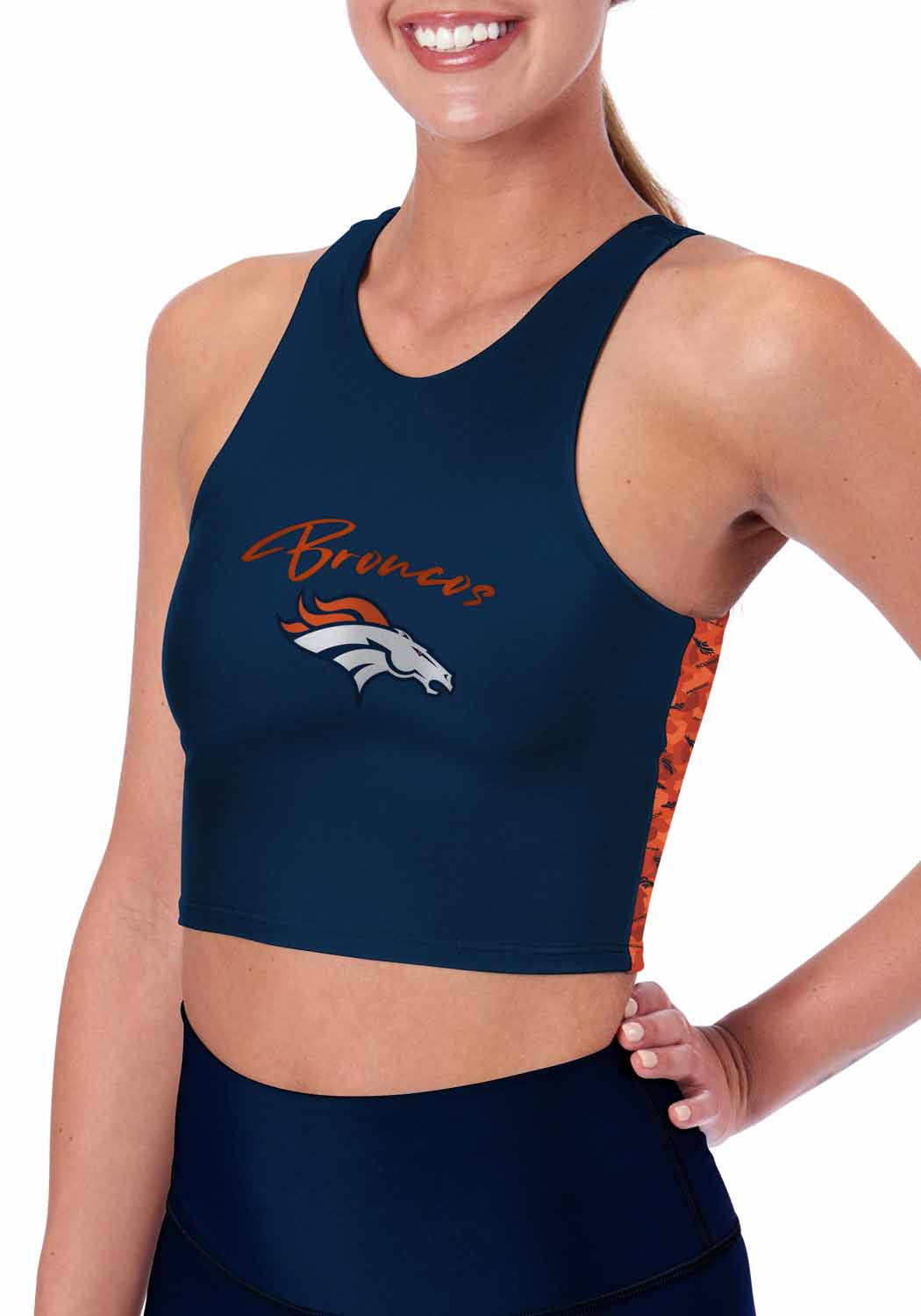 Denver Broncos NFL Women's Sports Bra Activewear - Navy