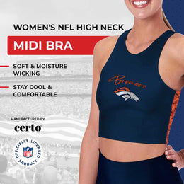 Denver Broncos NFL Women's Sports Bra Activewear - Navy