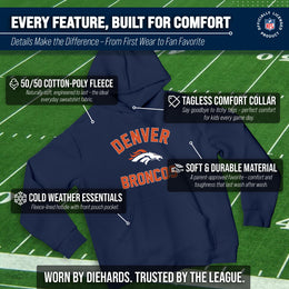 Denver Broncos NFL Youth Gameday Hooded Sweatshirt - Navy