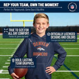 Denver Broncos NFL Youth Gameday Hooded Sweatshirt - Navy