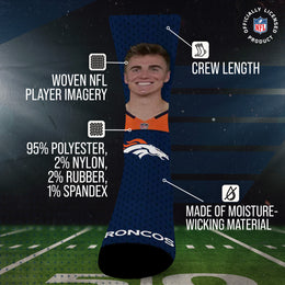 Denver Broncos NFL Youth Roster Player Crew Socks - Navy